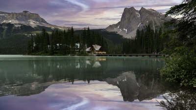 Sunset at Emerald Lake Lodge