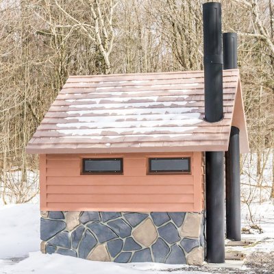 fancy new outhouse