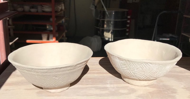slab built pots with rims