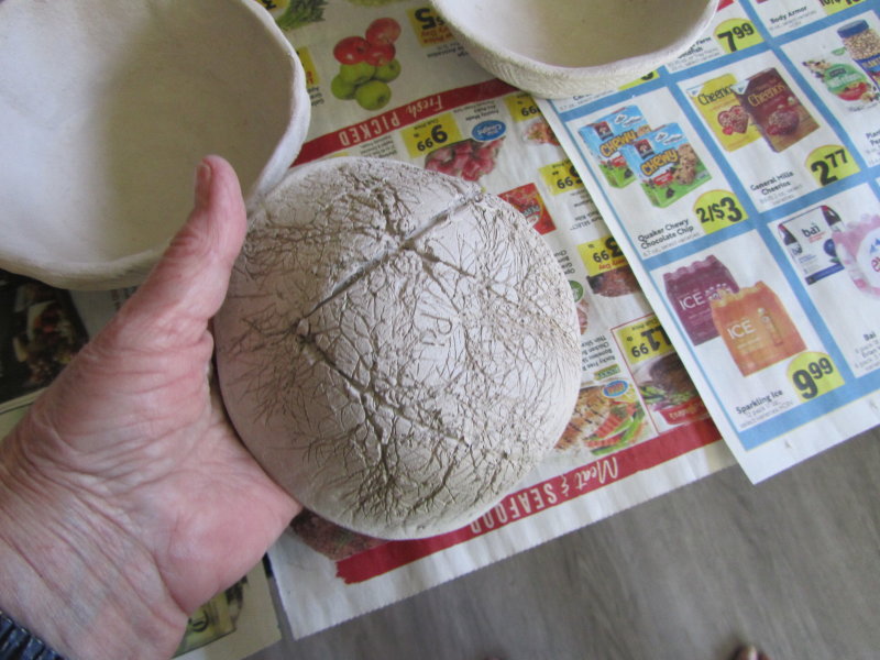 bowl with wild anise rolled into slab