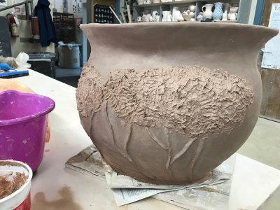 large coil built planter
