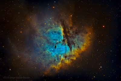 Ngc-281, the PacMan nebula, hubble pal. Rev 2