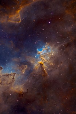 IC-1805, heart Nebula in HST Palette