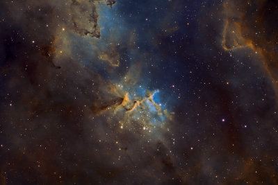IC-1805, Heart Nebula SHO hubble palette