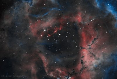 NGC-2237 in HOSS (Chad Leader) palette