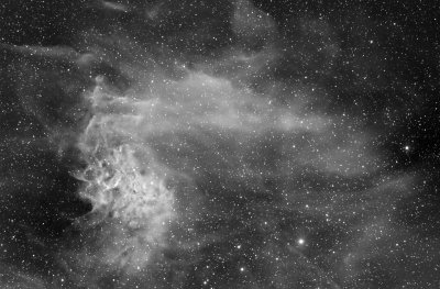 ic405 flamming star nebula in Halpha