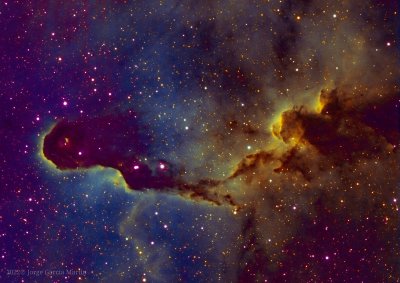The Elephant Trunk nebula SHO (HST palette)