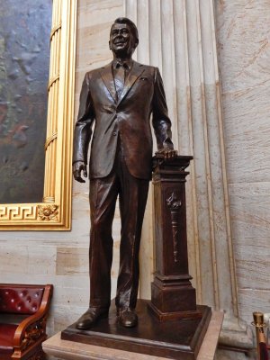 Statue of Reagan, The Great Communicator, in the Rotunda