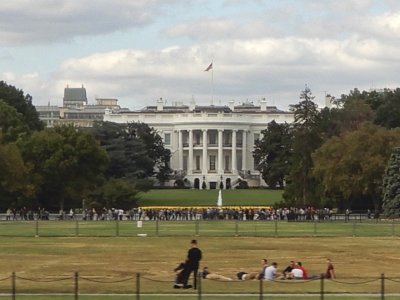 The Rear of the White House and the Elipse