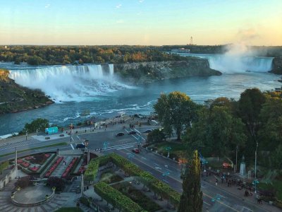 The Falls and the Niagara River Gorge from our Hotel