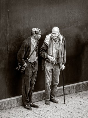 Two Men Chatting