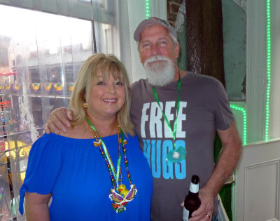 Sherry and Wayne at Krewe of Lil' T-rock Party