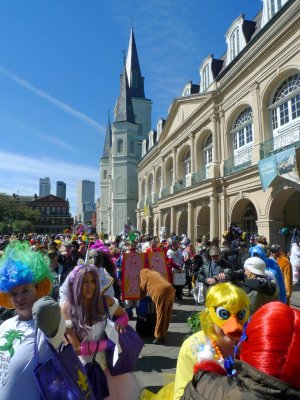 Jackson Square on Fat Tuesday