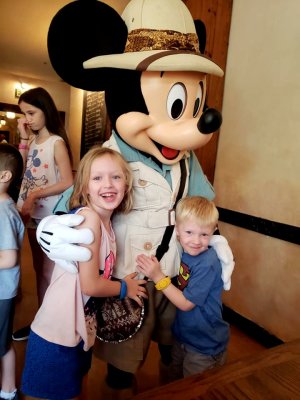 Mickey at Tusker House in Animal Kingdom