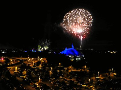 Watching Magic Kingdom Fireworks from Our Balcony