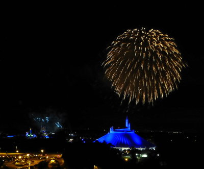 Watching Magic Kingdom Fireworks from Our Balcony