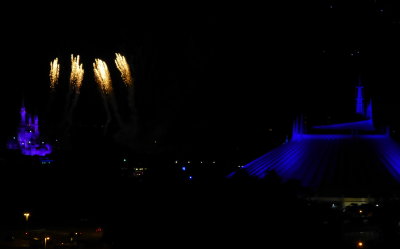 Watching Magic Kingdom Fireworks from Our Balcony