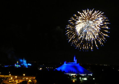 Watching Fireworks from Our Balcony