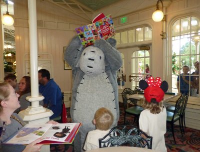 Getting Eeyore's Autograph at the Crystal Palace