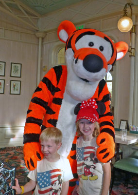 Tigger at Breakfast at the Crystal Palace