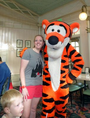 Tigger at Breakfast at the Crystal Palace