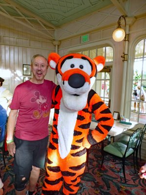 Tigger at Crystal Palace in Magic Kingdom