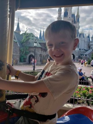 Fun on the Carousel at Magic Kingdom
