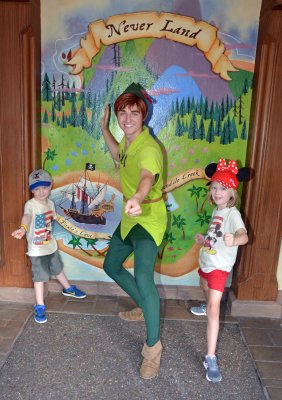 With Peter Pan at Magic Kingdom