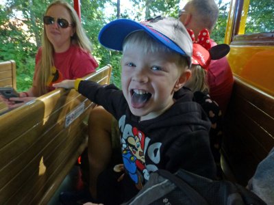 Blue Tongue on Train at the Magic Kingdom