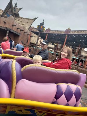 Riding Aladdin's Flying Carpet in Magic Kingdom