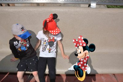 With Minnie at the Magic Kingdom