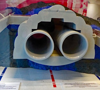 Each tunnel has a 31 mile single one-way train track and averages 148 feet beneath the seabed
