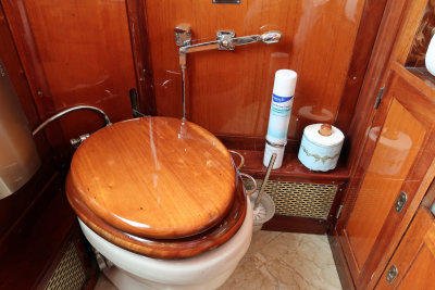 In 1929 (and now), the toilet was at the end of each train car