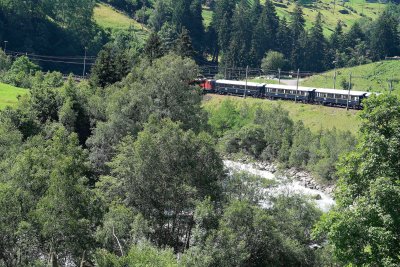 View of Orient Express from our car at the end of the train