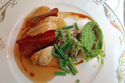 Chicken Breast with Bacon for Main Course