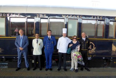 Susan with heads of departments for the Venice Simplon-Orient-Express