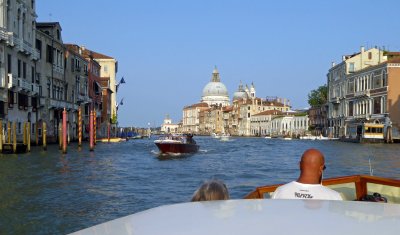 Water Taxi in Venice from Train to Hotel
