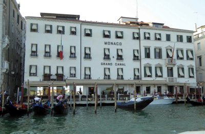 Arriving at the Hotel Monaco in the former Palazzo Dandolo (1638) on the Grand Canal, Venice