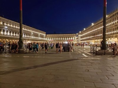St. Mark's Square in Venice by night