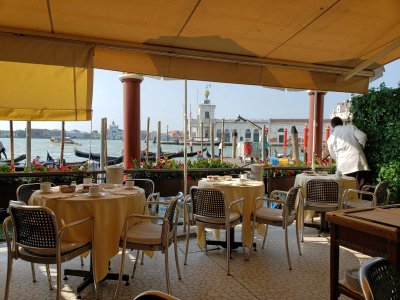 View from our table at breakfast at Hotel Monaco in Venice