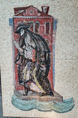 Mosaic Tile Picture in the Hotel Monaco lobby