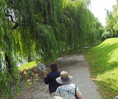 Path along river in Ljubljana, Slovenia