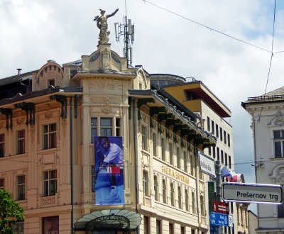 The Galerija Emporium is a fashion store in a renovated Art Nouveau palace, once home to Ljubljana's first department store