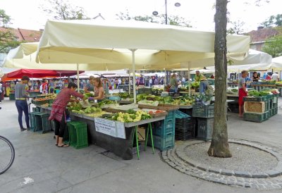 Vegetable market in Ljubljana, Slovenia