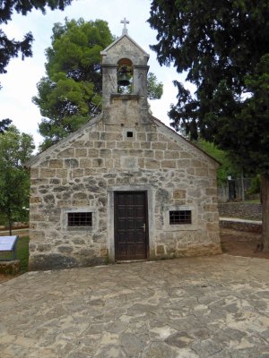 The Church of St. Nicholas (1761) is mostly built of dripstone (deposited calcium carbonate)
