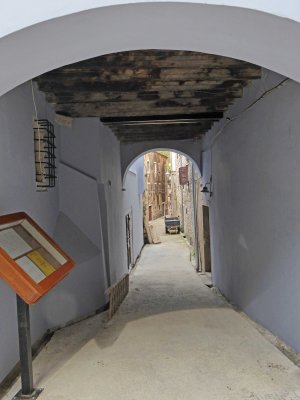 Arches and small street in Skradin, Croatia