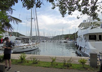 Skradin Marina is a popular place for sailboats