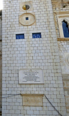 The Dubrovnik Clock Tower shows the hour in Roman Numerals and the minutes in the Decimal System