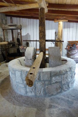 Old mill for grinding olives to make olive oil in Cilipi, Croatia