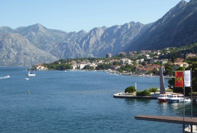 The view of Kotor, Montenegro from our balcony